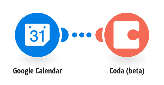 Save new Google Calendar events to a Coda doc