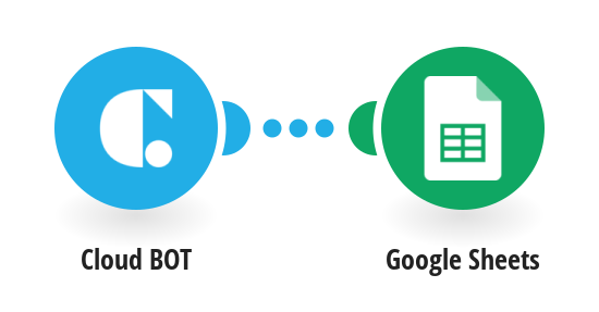 Add a new row in Google Sheets when a Cloud BOT bot is executed