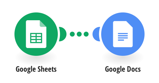 Resume creation scenario using Google Sheets, Google Docs.