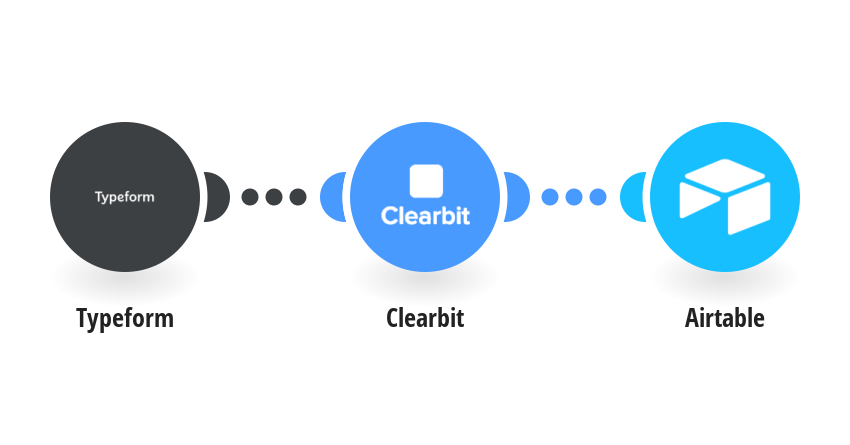Get Typeform leads info from Clearbit and add them to Airtable