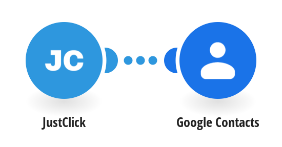 Adds new customers from JustClick to Google Contacts