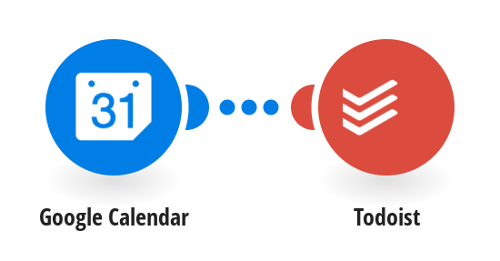 Create new Todoist tasks when your Google Calendar event starts