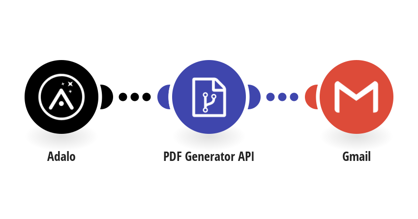 Generate PDF documents from Adalo records and send the PDFs via Gmail