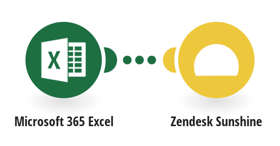 Create Zendesk Sunshine profiles from new Microsoft 365 Excel worksheet rows