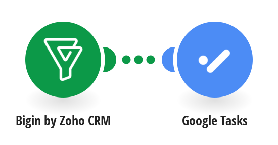 Create tasks in Google Tasks for new tasks in Bigin by Zoho CRM