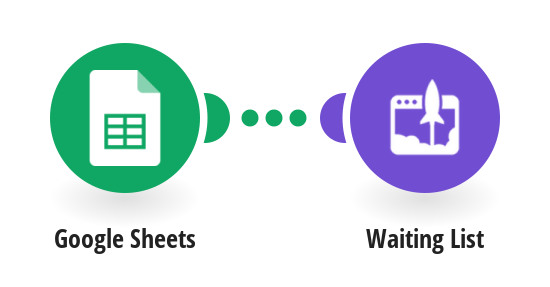 Register a new Waiting List users from new Google Sheets spreadsheet rows