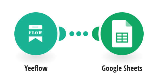Add rows to a Google Sheets spreadsheet for new Yeeflow list items