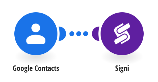 Create Signi Contract from new Google Contacts