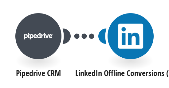 Upload a new LinkedIn Offline Conversion from a new deal in Pipedrive CRM
